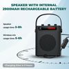 30W Wireless Voice Amplifier with Headset Microphone, Portable Bluetooth 5.3 ...