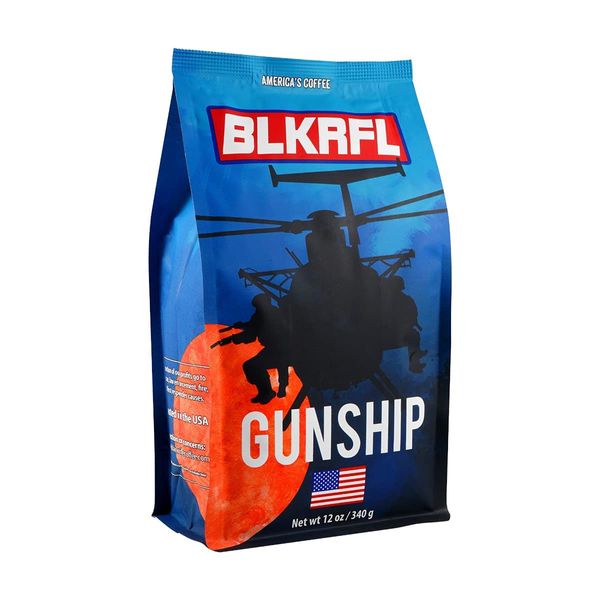 Black Rifle Coffee Company Gunship Roast (Light Roast) Whole Bean Coffee, 12 Ounce Bag of Coffee Beans, Light Roast Coffee Beans, Light Caramel Tasting Notes and an Ultra Smooth Finish