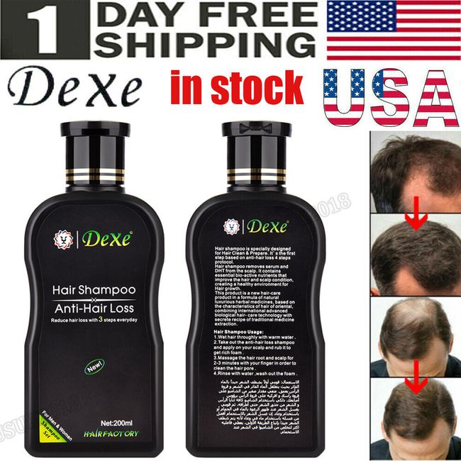 DEXE 200ml Anti-Hair Loss Shampoo Chinese Herbal Fast Hair Growth Men & Women US