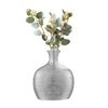Torre & Tagus Hammered Ceramic Bottle Vase, Tall, Silver