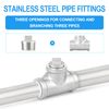 ERGAOBOY 2 Pcs 1" BSP Male Outer Square Thread Socket Pipe 304 Stainless Steel Plug Fitting