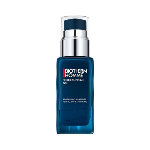 Biotherm Homme Force Supreme Gel, revitalisierendes Gesichtsgel für Männer mit Anti Aging Effekt, Gesichtspflege mit Life Plankton, Blaualgen-Extrakt und Pro-Xylane, 50 ml