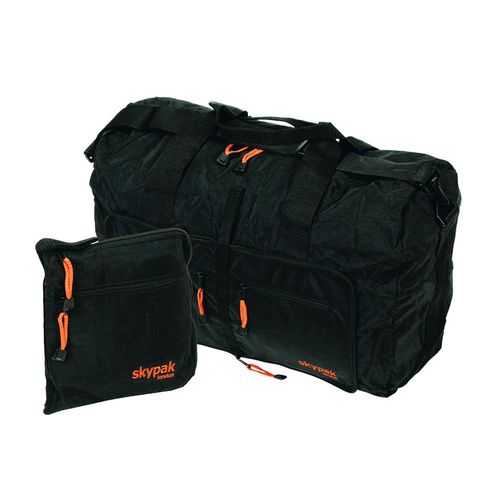 SKYPAK (02) 53CM ONBOARD SIZE FOLDING TRAVEL BAG IN BLACK