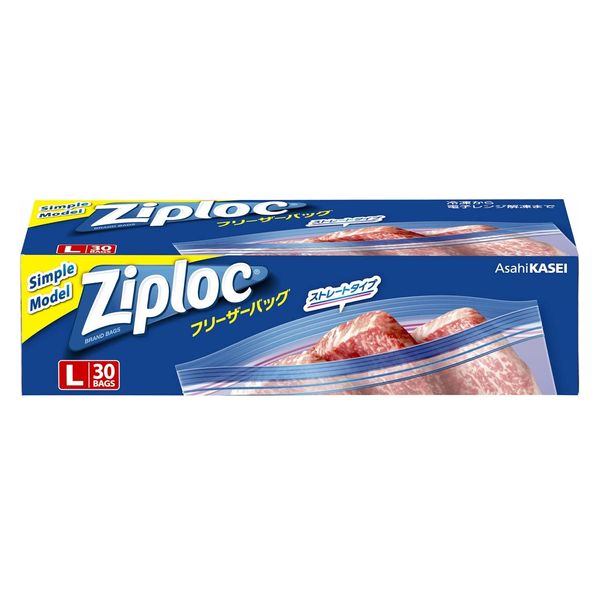 Ziploc Freezer Bags, Simple Model, Large, Pack of 30