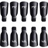 IME Nail Polish Remover Clips Set, Nails Art Gel Cap Soak Off Clip UV Manicure Acrylic Nails Wrap Tool Black Colour 10 pcs