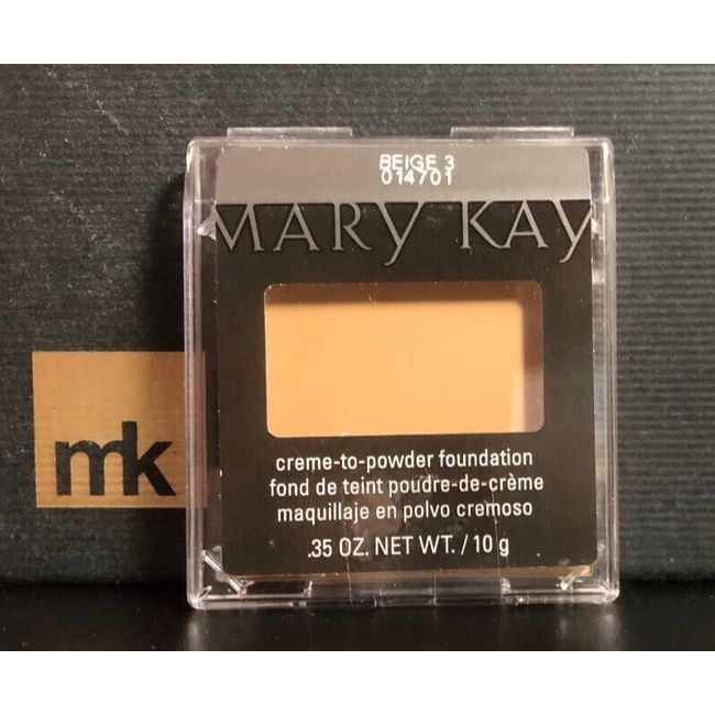 Mary Kay BEIGE  3 Creme to Powder Foundation 014701 New in box Read