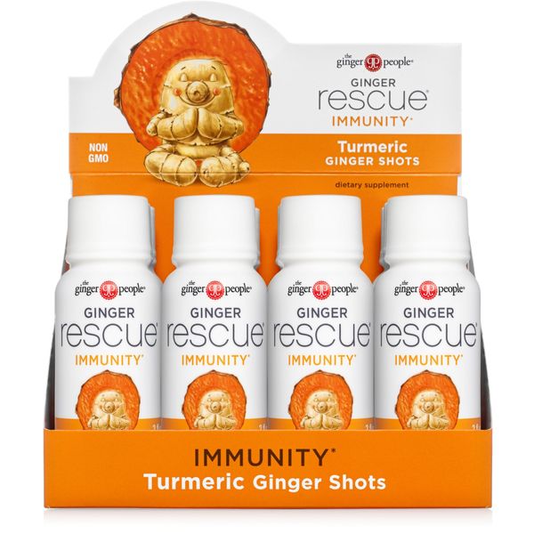 Ginger Rescue Turmeric Shots by The Ginger People – Immunity Boosting Caffein...