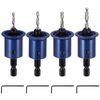 Faankiton 4PCS Hex Shank Countersink Drill Bit Set, Woodworking Countersink Drill Bits with Depth Stop, Woodworking Chamfer Counter Replaceable Drill Bits, HSS Reamer Chamfer Countersink Tool