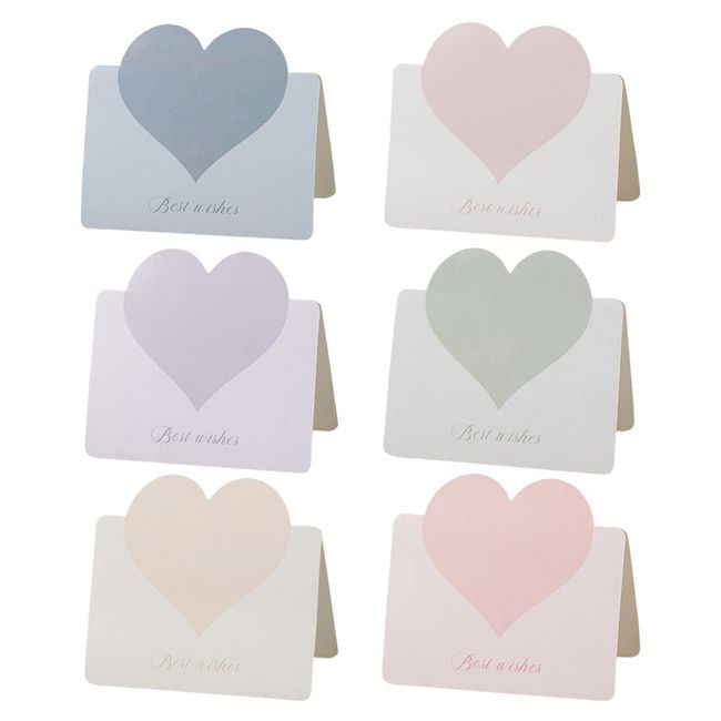 Getrays 30pcs Foldable Heart Shape Greeting Cards, Multicolor Romantic Hearts Blank Card Note Cards, Sweet Love Thank You Cards Gift Cards for Valentine's Day, Mother's Day, Anniversary, Wedding,