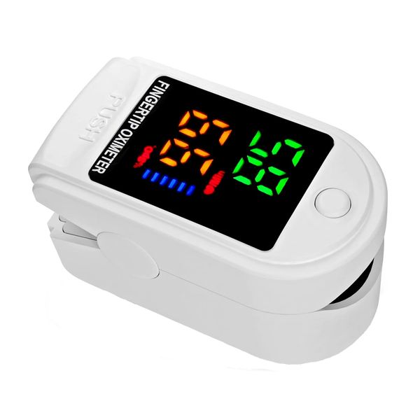 FONCBIEN Pulse Oximeter, Finger Oxygen Saturation Monitor Heart Rate & Oxygen Level Readings Finger Pulse Oximeter with LED Display Family Health Monitor