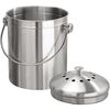 InterDesign Basic Compost Bin with Charcoal Philtres, Stainless Steel Kitchen