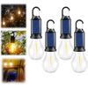 2PCS Solar Rechargeable Hooked Camping Light Solar Tent Lights Emergency Light