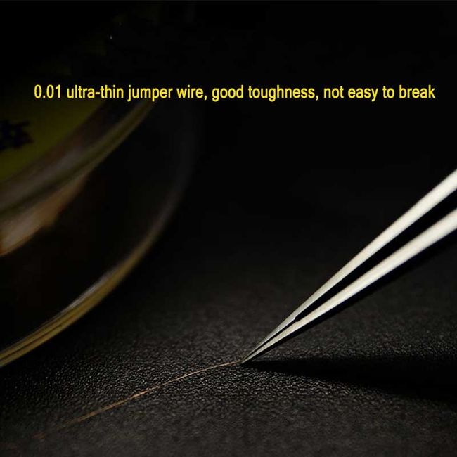 0.01mm + 0.02mm Ultra Thin Insulation Copper Soldering Wire for Mobile  Phone Computer PCB Link Jump Wire Repair Tools