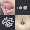 BodyAce 100pcs Clear Silicone Earrings Backs, Clear Piercing Disc for Piercing Bump, Plastic Disc Pads Stabilize Earlobe Support Patches (Disc Diameter: 3,7mm)