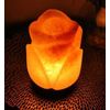 Himalayan Salt Rose Flower Shape Lamp, Salt Ionizer, Dimmer Switch, Decor, 8"