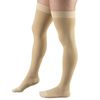 Truform Compression 20-30 mmHg Thigh High Dot Top Stockings Beige, Medium, 2 Count