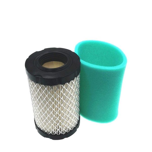 MOWFILL 796031 Air Filter Replace for BS 992376 590825 591334 594201 OEM Air Cleaner Cartridge with 797704 Pre Filter Fits Lawn Mower Air Cleaner Element