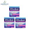 3X Efferdent Denture Cleanser Tablets Anti-Bacterial Complete Clean 20 Tablets
