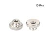 sourcing map Knurled Thumb Nuts, 10Pcs M3x0.5mm Iron Round Knobs Fasteners for 3D Printer Parts, Silver Tone