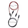 1 Pair 12 AWG Solar Panel Extension Cable Wire Connector 5ft Black + Red