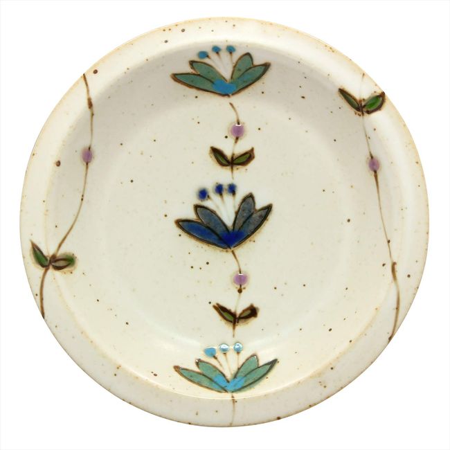 Hasami Pottery Issei Kiln Sweet Flower Shape Small Plate, Blue 403613, 3.7 inches (9.5 cm)