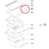 Spares2go Fridge Shelf Support Rail compatible with Whirlpool Right Hand Slide Runner