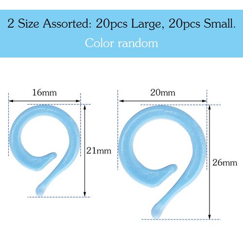 Knitting Crochet Markers with Plastic Box, 20 Pcs Small + 20 Pcs Large Stitch Marker Ring, Sewing Accessories for DIY and Handmade Crafts