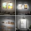 24" Picture Lights for Wall Battery Operated with Remote and Timer, Wireless Art