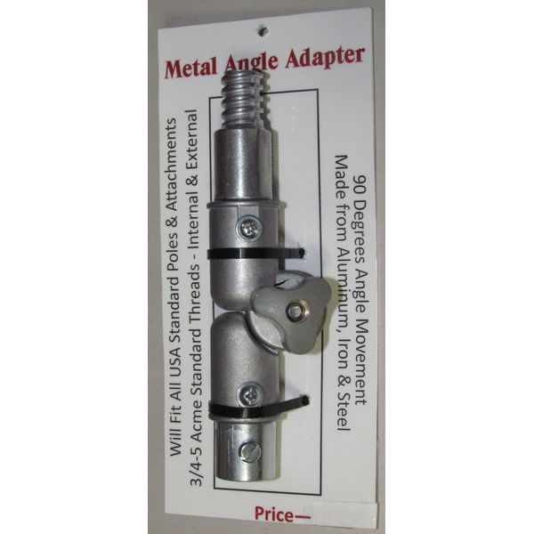 1 pc-Extension Pole Angle Adapter (All Metal) - Fits standard threaded poles.  Z