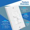 LIDER Combination Light Switch and 3-Speed Fan Control, Light and Fan Combo S...