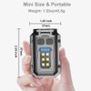 2PCS Rechargeable Mini EDC Keychain Flashlight Compact Pocket COB Light Night US