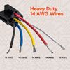 True MODS 10 Pack - Bosch Style 12V DC 5-PIN SPDT Interlocking Relay Socket Harness Base (with Wires)
