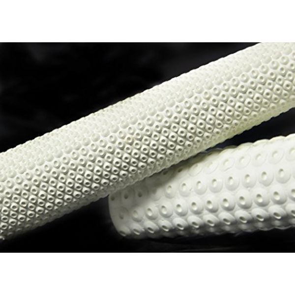 Cricket Bat Rubber Grips Non Slip Replacement Handle Grip Octopus Spiral Coil Design (White - Octopus Style)