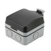 Outdoor Plug Socket Box, Cover Waterproof,Exterior Garden Single Plug Socket Enclosure IP66 Weatherproof Socket