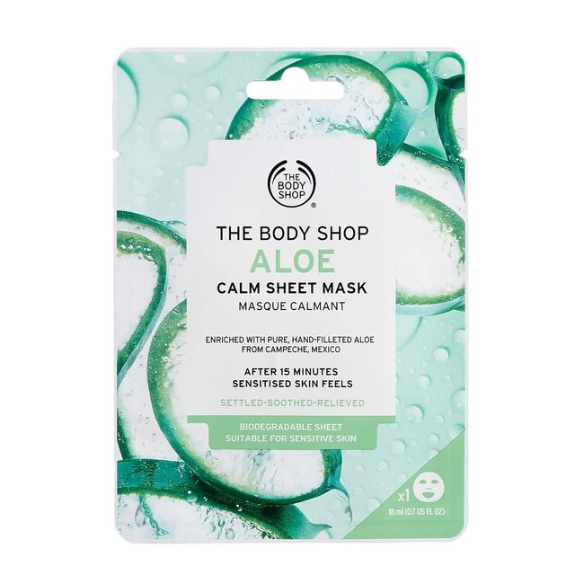 The Body Shop Aloe Calm Hydration Sheet Mask - Soothe and hydrate dry, sensitive skin in just 15 minutes with our vegan Aloe Calm Sheet Mask