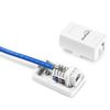 NavePoint Keystone Jack Surface-Mount Box 1-Port White, 10-Pack