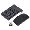 Wireless Numeric Keypad,2.4G Numeric Keypad & Mouse Combo,Mini 18 Keys Number Pad,Financial Accounting Numeric Keypad with Wireless Mouse for Laptop,PC,Notebook