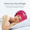 4PCS Silk Bonnet Satin Bonnet Silk Sleep Cap for Sleeping, Hair Bonnet for Sleeping Bonnets for Black Women, Wide Band Silk Bonnet for Curly Hair
