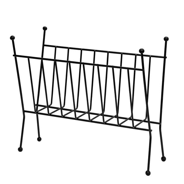 BLKP N-7568 Pearl Metal Magazine Rack Limited Black Width 15.0 x Depth 6.7 x Height 13.0 inches (38 x 17 x 33 cm) Wire BLKP Black