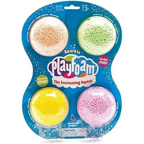 Educational Insights Playfoam Sparkle 4-Pack, Fidget, Sensory Toy, Easter Basket Stuffers for Kids, Gift for Kids Ages 3+