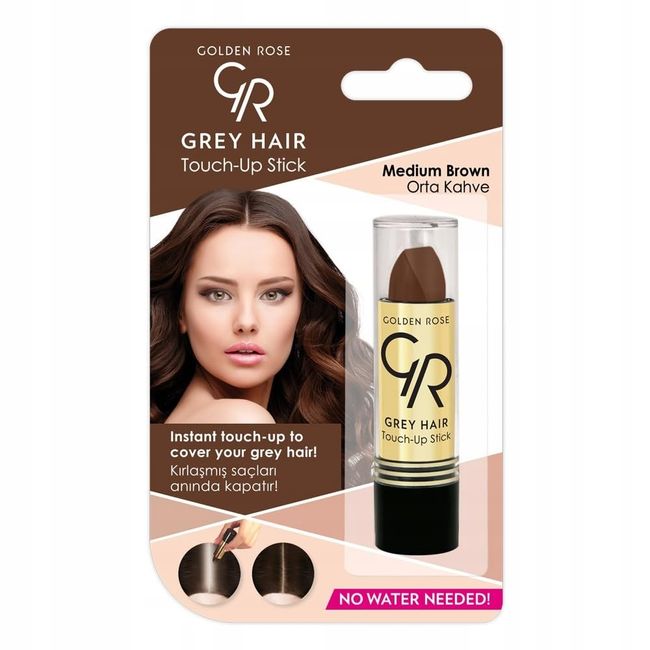 Golden Rose Gray Hair Touch Up Stick Saç Düzeltici Çubuk (Orta Kahverengi, No: 03)