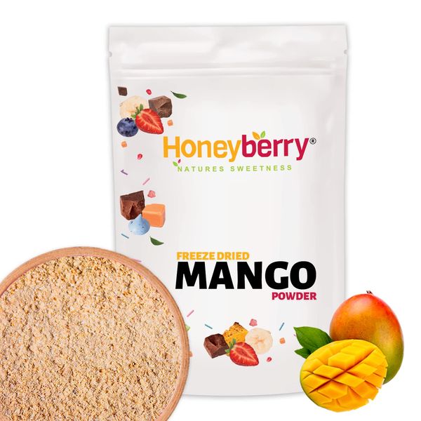 Freeze Dried Mango Powder 250g - No Added Sugar, 100% Natural, Gluten Free, Vegan Friendly