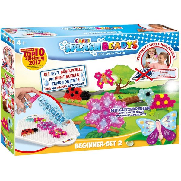 Craze Splash BEADYS Steckperlen Kinder Bastelset Anfanger Set für Mädchen Bügelperlen ohne Bügeln Wasserperlen für Kinder Water Beads Bügelperlen 5mm 15308, Klein
