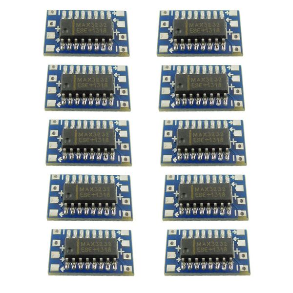 KKHMF 10pcs Serial Port Mini RS232 to MAX3232 TTL Converter Adapter Module