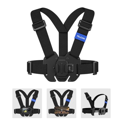 TELESIN°Chest Harness Mount with Phone Holder Adjustable Phone POV Chest Harnes Mount for Hero 13/12/11/10/9/8 iPhone, Insta360 X5 X4 X3 Action 5 Pro 4 3 Action Camera Vlog