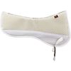 ECP Equine Comfort Products Grip Tech Non Slip Half Saddle Pad for Horses, Breathable, Shock Absorbing, Compression Foam with Cotton Lining, English Riding Pad for Jumping, Training & Eventing, White