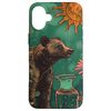 iPhone 16 Plus Grizzly Bear Retro Floral Tarot Card Case