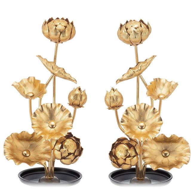 Butsudanya Takita Shoten Constant Flowers, 5 inches (1 Pair), Height 7.3 inches (18.5 cm) x Width 3.9 inches (10 cm), Buddhist Altar Altar, Everflowers, Made in Japan, Certificate Included