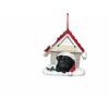 E&S Pets 35355-32 Black Pug Doghouse Ornament