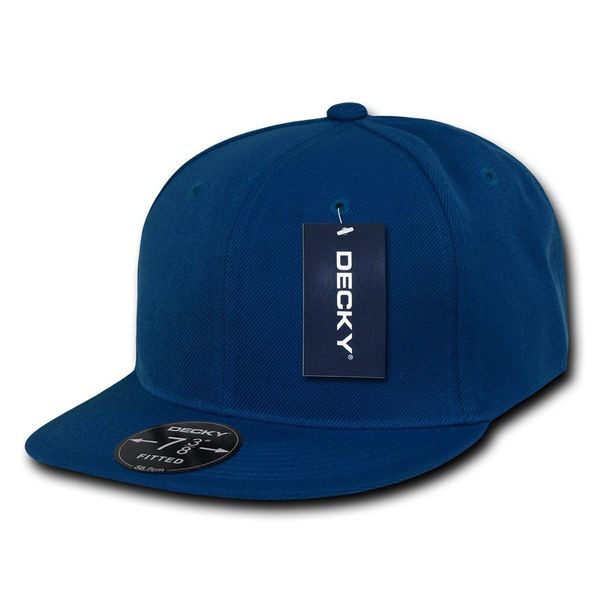 DECKY Retro Fitted Cap, Royal, 6 7/8